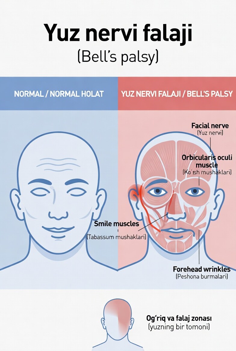 Yuz nervi falaji (Bell’s palsy)